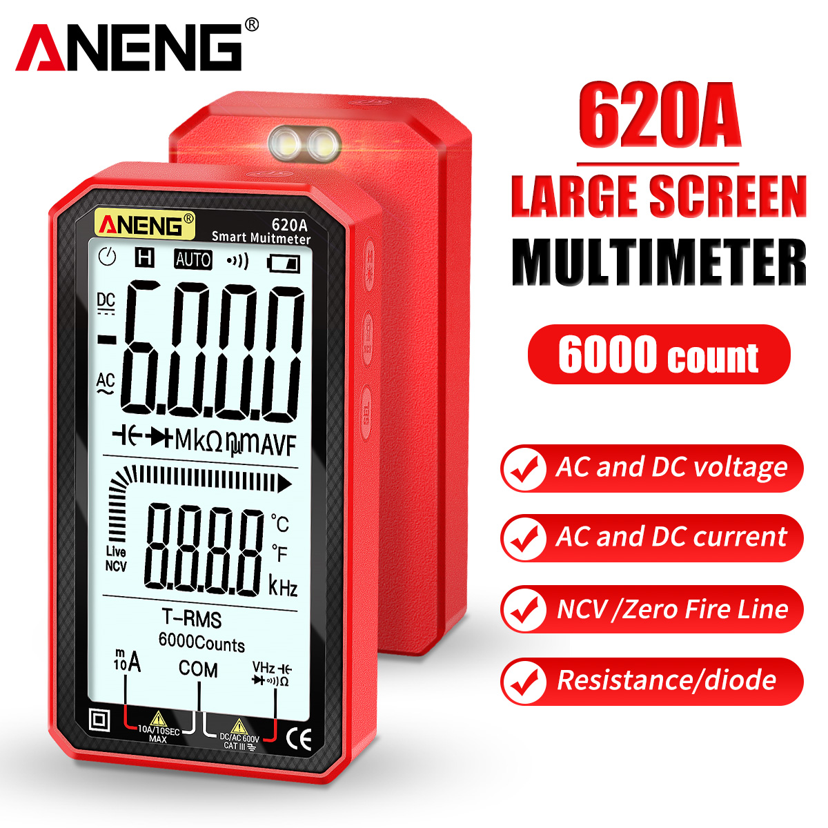 ANENG 620A  Ƽ  4.7 ġ LCD ÷ A..